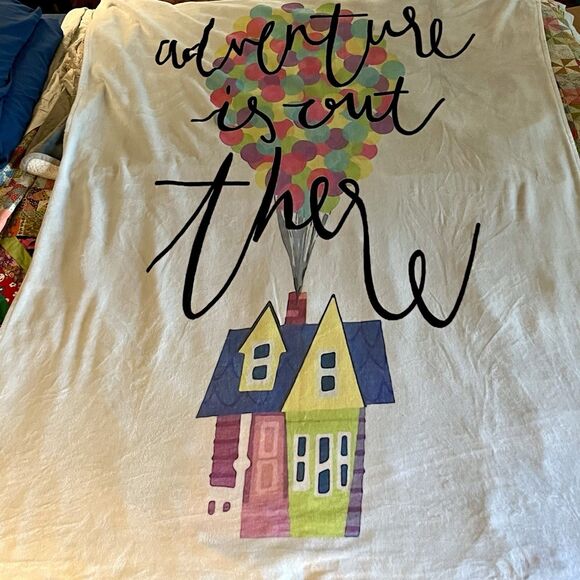 "Adventure is Out There" Blanket Bedspread Throw Gift 60x80" - Picture 1 of 9